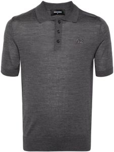 DSQUARED2 polo à logo brodé - Gris