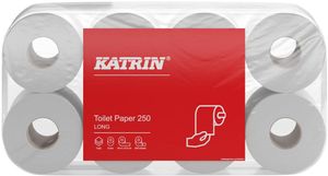 Katrin toiletpapier, 3-laags, 250 vel per rol, pak van 8 rollen