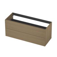 INK - Onderkast 2L Decor Softclose Tbv Greep - 1200x450x520 Mm - Olijf Eiken