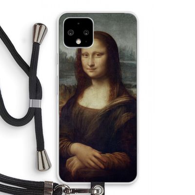 Mona Lisa: Pixel 4 Transparant Hoesje met koord