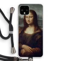 Mona Lisa: Pixel 4 Transparant Hoesje met koord
