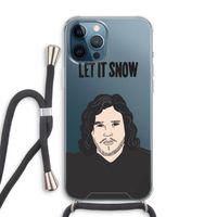 Let It Snow: iPhone 12 Pro Max Transparant Hoesje met koord