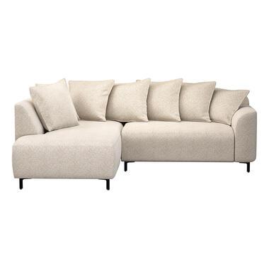 Hoekbank Elsa links - stof Anthology - beige - Leen Bakker
