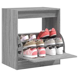 VidaXL Schoenenkast 60x42x69 cm bewerkt hout grijs sonoma eikenkleurig