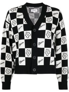 CHOCOOLATE cardigan bicolore à carreaux - Noir