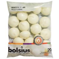 Bolsius Drijfkaarsen 20 Stuks Wit - thumbnail