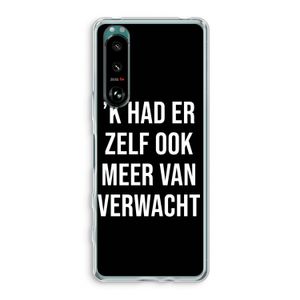 Meer verwacht - Zwart: Sony Xperia 5 III Transparant Hoesje