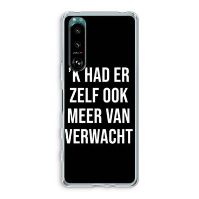 Meer verwacht - Zwart: Sony Xperia 5 III Transparant Hoesje