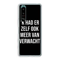 Meer verwacht - Zwart: Sony Xperia 5 III Transparant Hoesje