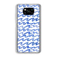 Blauwe golven: Xiaomi Poco X3 NFC Transparant Hoesje