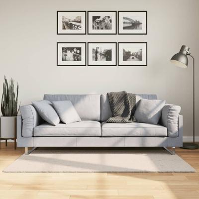 VidaXL Vloerkleed huarte laagpolig zacht wasbaar 80x150 cm beige