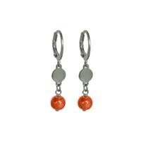 Flow Jewels Oorringen Naomy Terracotta Steentje Zilver