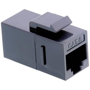 VALUE RJ-45 Keystone Modular Coupler, Cat.6, unshielded, black