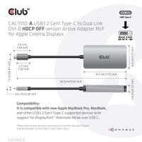 CLUB3D CAC-1510-A video kabel adapter USB Type-C DVI - thumbnail