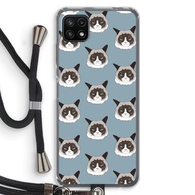 It's a Purrr Case: Samsung Galaxy A22 5G Transparant Hoesje met koord