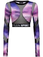 Plein Sport abstract-print long-sleeved top - Violet