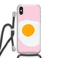 Sunny side up: iPhone X Transparant Hoesje met koord