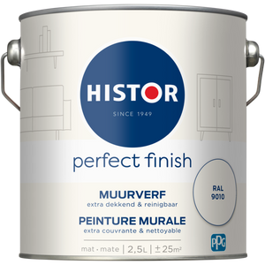 Histor Perfect Finish Muurverf Mat - Ral 9010 - 2,5 liter