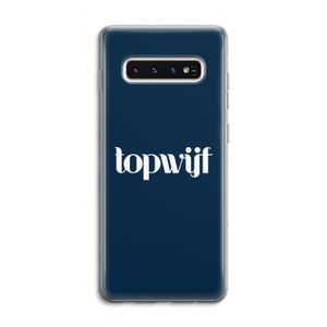 Topwijf Navy: Samsung Galaxy S10 4G Transparant Hoesje