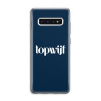 Topwijf Navy: Samsung Galaxy S10 4G Transparant Hoesje