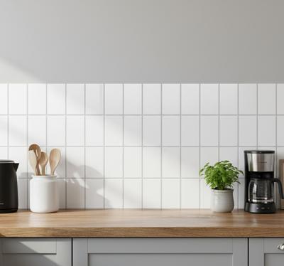 Tegelsticker lang wit