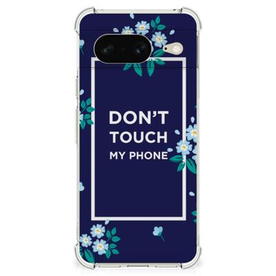 Google Pixel 8 Anti Shock Case Flowers Blue DTMP Google Pixel 8 Anti Shock Case Flowers Blue DTMP