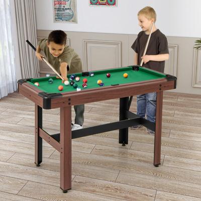 Biljarttafel 122 cm Houten Biljarttafel met Volledige Set Ballen 2 Keuen 2 Krijtjes Driehoek Borstel voor Familiespeelkamer Bar Groen