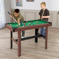 Biljarttafel 122 cm Houten Biljarttafel met Volledige Set Ballen 2 Keuen 2 Krijtjes Driehoek Borstel voor Familiespeelkamer Bar Groen