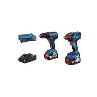 COMBO KIT 2 18V GEREEDSCHAP: GDX 18V-200 + GSR 18V-55 + GBA 18V 2x4.0Ah + GAL 18V-40