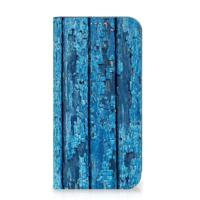iPhone 15 Plus Book | Wallet Case | Wood Blue