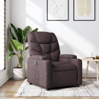 Fauteuil verstelbaar stof donkerbruin