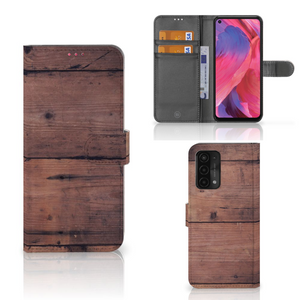 OPPO A54 5G | A74 5G | A93 5G Book Style Case Old Wood