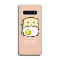 Sleep All Day: Samsung Galaxy S10 4G Transparant Hoesje