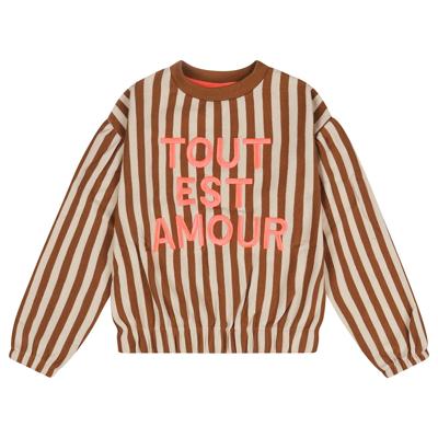 Tumble & Dry winter sweater meisjes - off wit/bruin - Mon Amour
