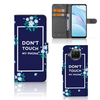 Xiaomi Mi 10T Lite Portemonnee Hoesje Flowers Blue DTMP - thumbnail