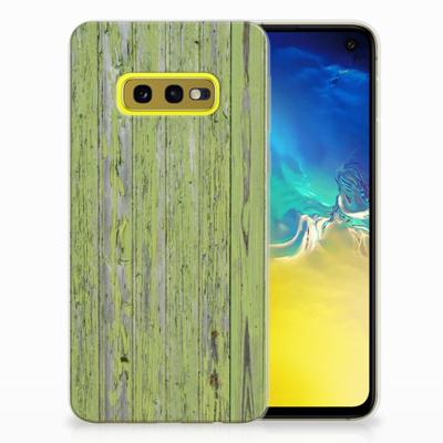Samsung Galaxy S10e | Bumper Hoesje | Green Wood