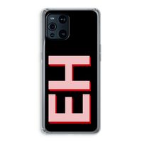 Monogram: Oppo Find X3 Pro Transparant Hoesje Monogram: Oppo Find X3 Pro Transparant Hoesje