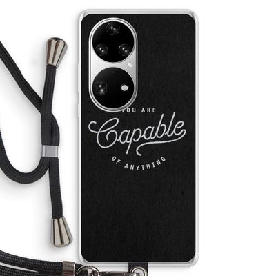 Capable: Huawei P50 Pro Transparant Hoesje met koord