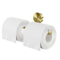 Geesa Opal toiletrolhouder dubbel goud geborsteld - thumbnail