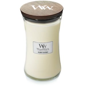 WoodWick Geurkaars Large Island Coconut - 18 cm / ø 10 cm