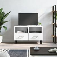 Tv-meubel 80x36x50 cm bewerkt hout wit