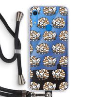 Slapende poes: Huawei Y6s Transparant Hoesje met koord
