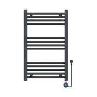 Viidako - Elektrische Handdoekradiator - Met thermostaat - 800x500 mm - Mat zwart - 300 Watt