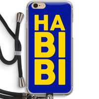 Habibi Blue: iPhone 6 / 6S Transparant Hoesje met koord