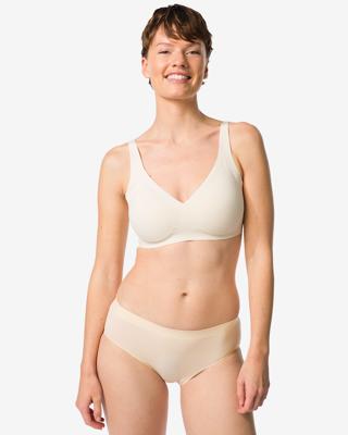 HEMA Dameshipster naadloos micro met kant naturel (naturel)