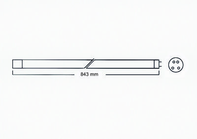 Filtreau 40W T5 UVC Lamp - 843mm Vervangingslamp tegen Algen en Bacteriën - Witte Fitting