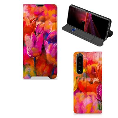 Bookcase Sony Xperia 1 III Tulips Bookcase Sony Xperia 1 III Tulips