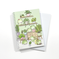 CutieSquad Notebook A5 - Cactus Cats and Plants