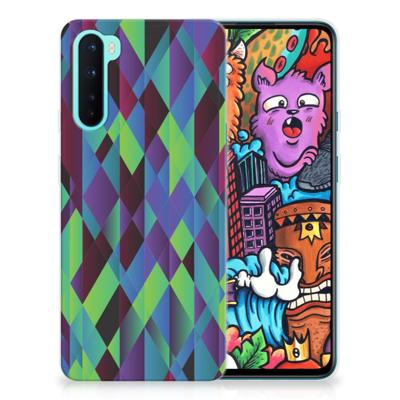 OnePlus Nord | TPU Hoesje | Abstract Green Blue