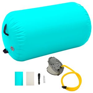 VidaXL Gymnastiekrol met pomp opblaasbaar 100x60 cm pvc groen